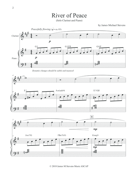 River Of Peace Clarinet Piano Page 2