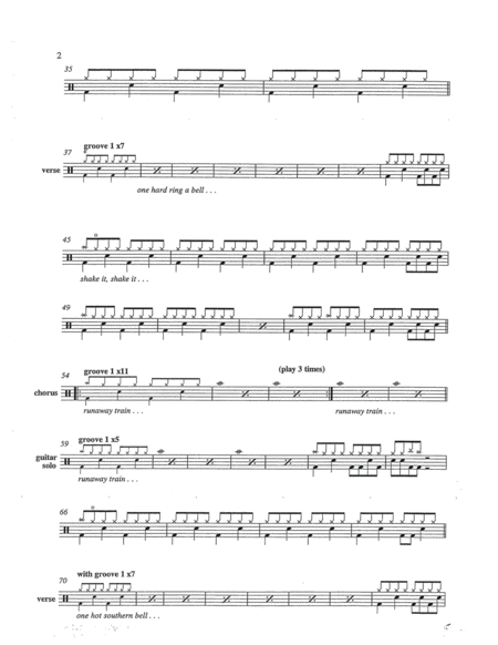 Rock N Roll Train Drum Chart Page 2