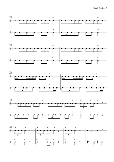 Rock Train Body Percussion Duet Page 2