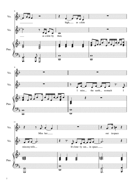 Rocket Man I Think Its Gonna Be A Long Long Time Vocal Duet Page 2
