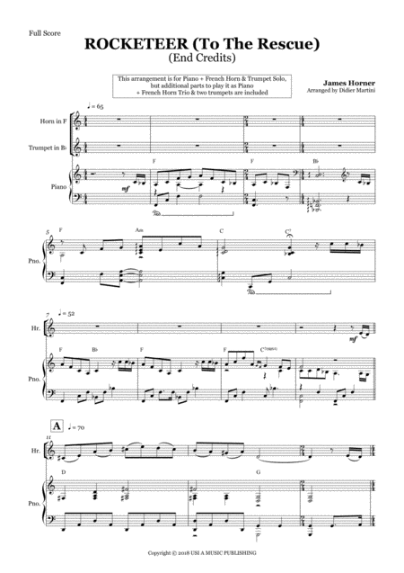 Rocketeer To The Rescue End Credits For Piano Horn And Trumpet Page 2