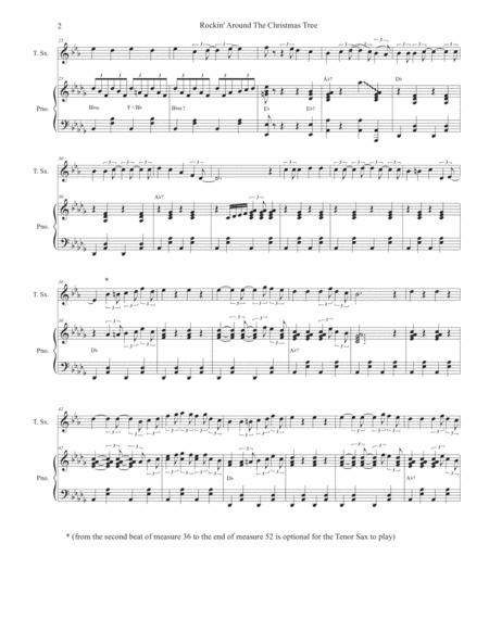 Rockin Around The Christmas Tree For Tenor Saxophone And Piano Page 2