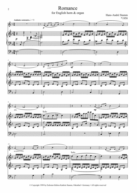 Romance For English Horn And Organ Page 2