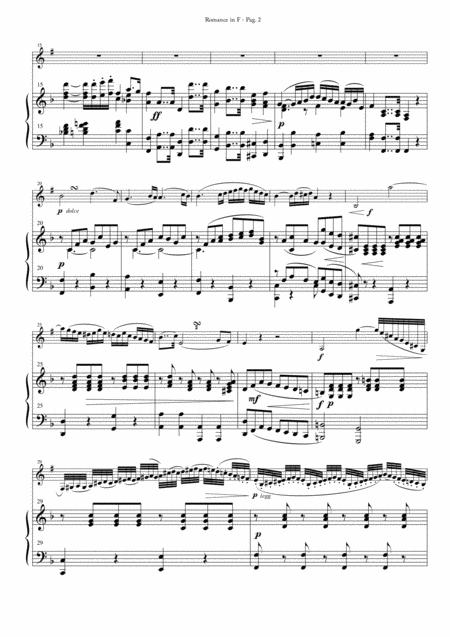 Romance In F For Clarinet And Piano Page 2