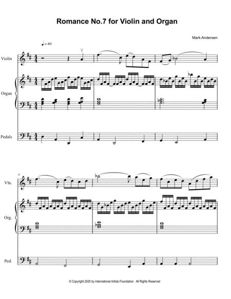 Romance No 7 For Violin And Organ Page 2