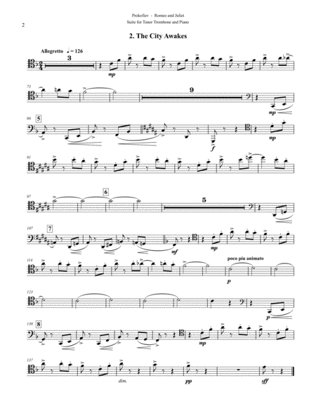 Romeo And Juliet Suite No 1 Op 64 For Tenor Trombone Piano Page 2