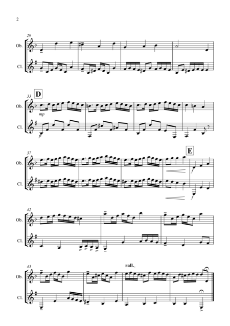 Rondeau From Abdelazer For Oboe And Clarinet Duet Page 2