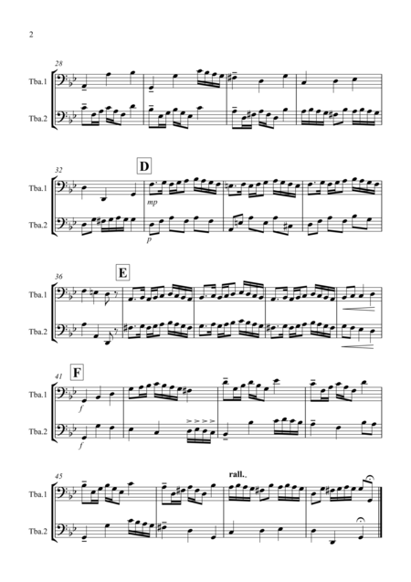 Rondeau From Abdelazer For Tuba Duet Page 2