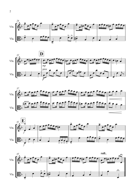 Rondeau From Abdelazer For Violin And Viola Duet Page 2