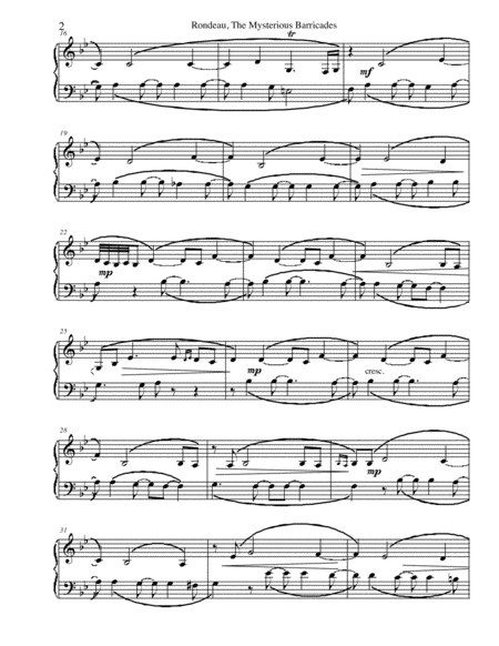 Rondeau Mysterious Barricades Piano Duet 1 Piano 4 Hands Page 2