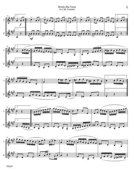 Rondo Alla Turca Mozart Arranged For Trumpet Duet Unaccompanied Page 2