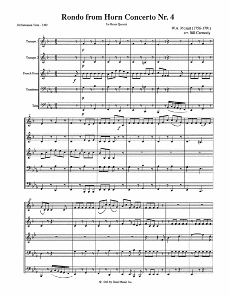 Rondo From Mozart Horn Concerto 4 Horn Feature Page 2