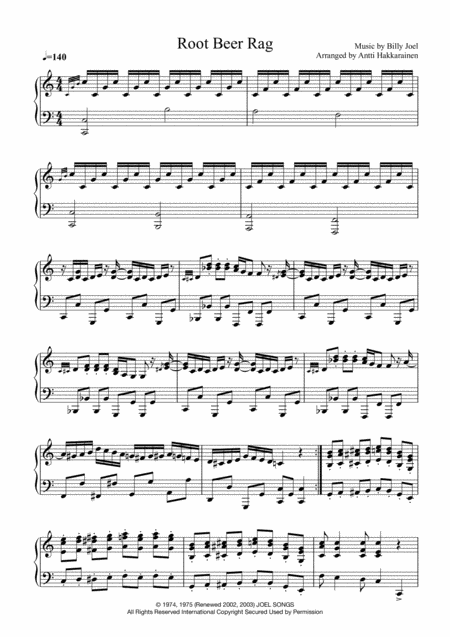 Root Beer Rag Piano Page 2