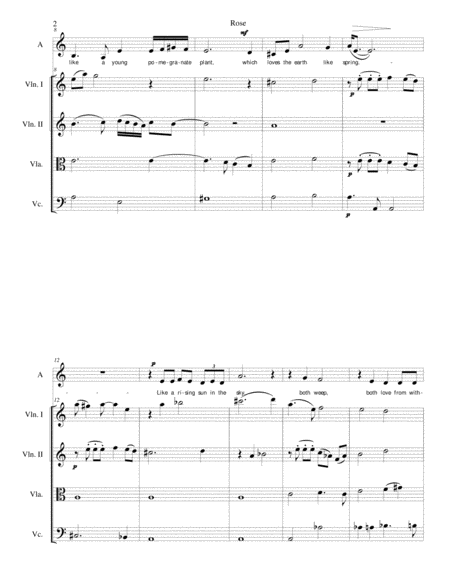 Rose For Alto Or Baritone And Strings Page 2