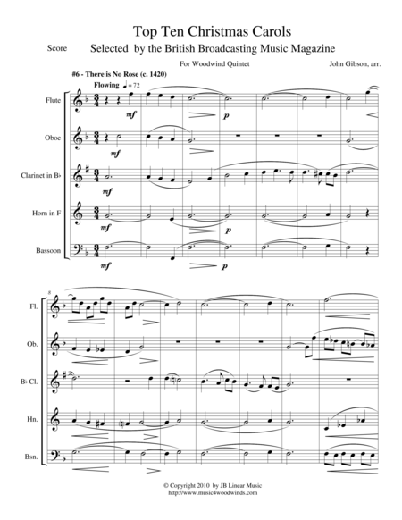 Rose Of Such Virtue Wind Quintet Christmas Music Page 2