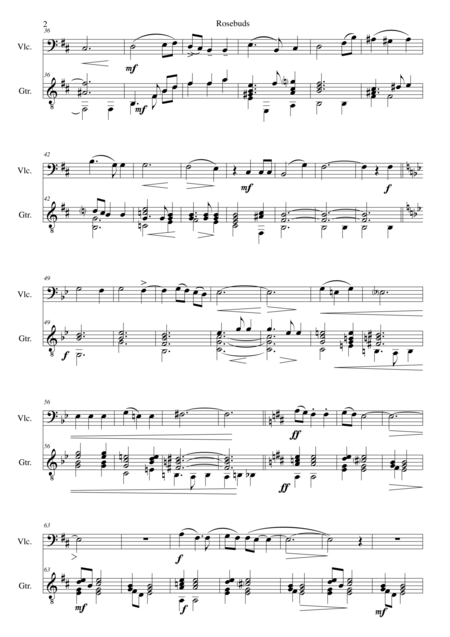 Rosebuds For Cello And Guitar Page 2