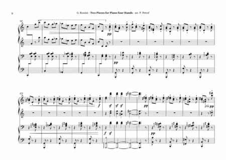 Rossini 2 Pieces For One Piano Four Hands Score And Parts Page 2