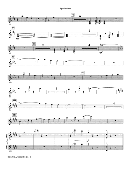 Round And Round From The Voice Arr Ed Lojeski Synthesizer Page 2