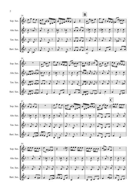 Roxy Ragtime For Saxophone Quartet Page 2