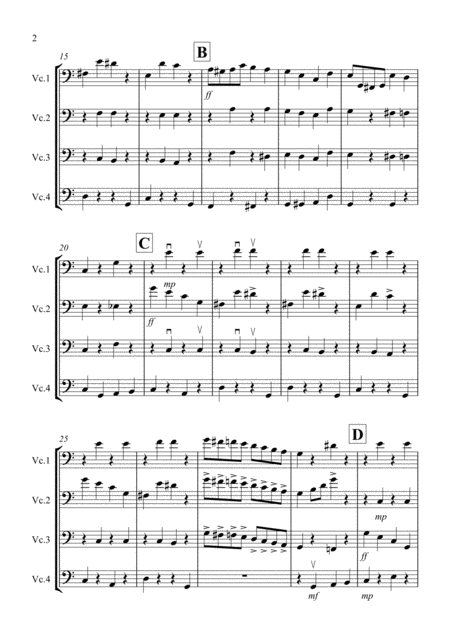 Rubba Ducky For Cello Quartet Page 2