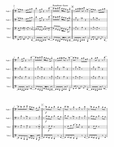 Runabout Tuba Euphonium Quartet Page 2
