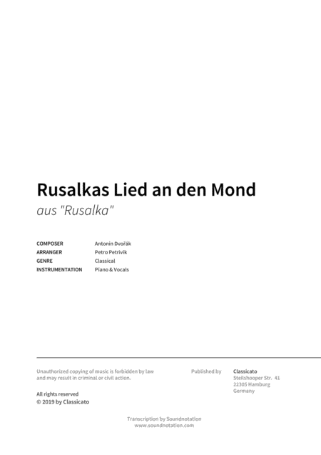 Rusalkas Lied An Den Mond Page 2