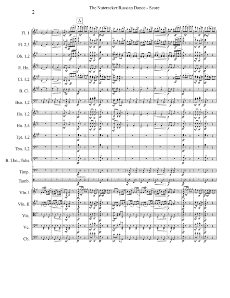 Russian Dance Trepak From The Nutcracker For Full Orchestra Page 2