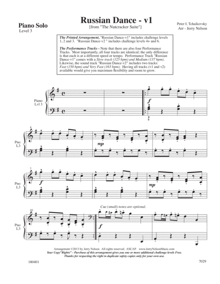 Russian Dance V1 Tchaikovsky Levels 1 2 3 Page 2