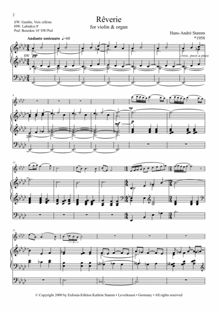 Rverie For Violin And Organ Page 2