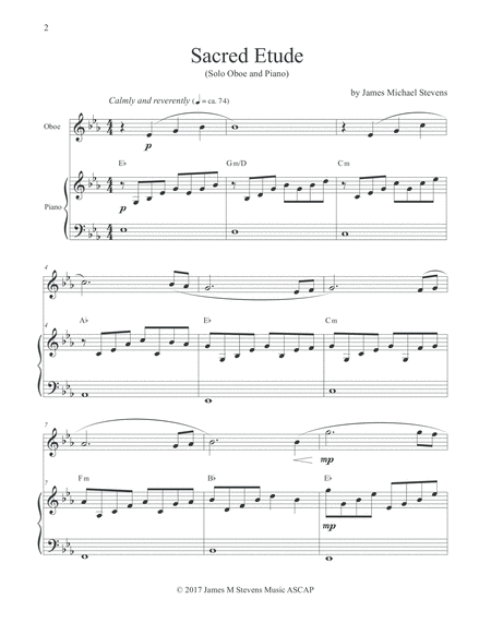 Sacred Etude Oboe Piano Page 2