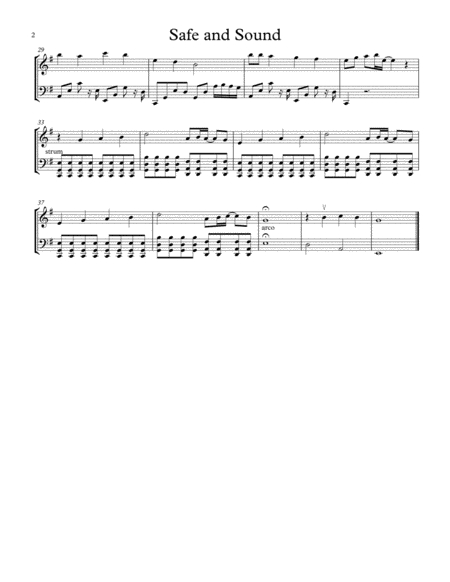 Safe And Sound For Violin And Cello Page 2