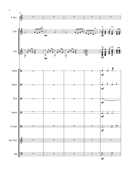 Sairi Del Ande Folk Song From Bolivia Arranged For Orff Ensemble Page 2