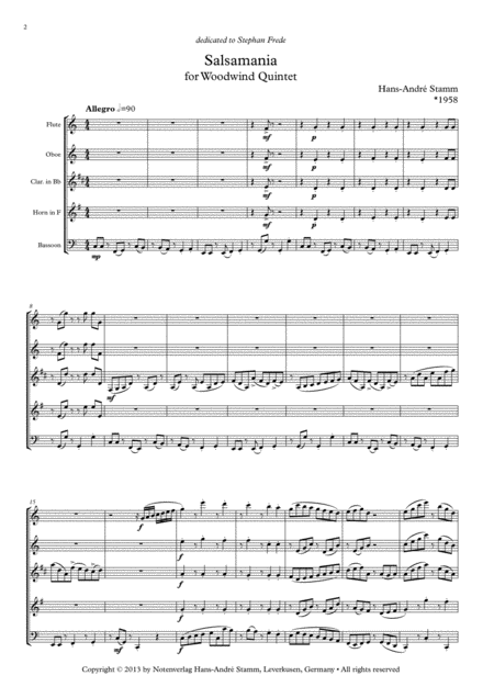 Salsamania For Woodwind Quintet Page 2