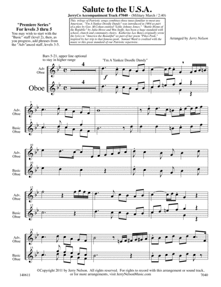 Salute To The Usa Arrangements Level 3 5 For Oboe Written Acc Page 2