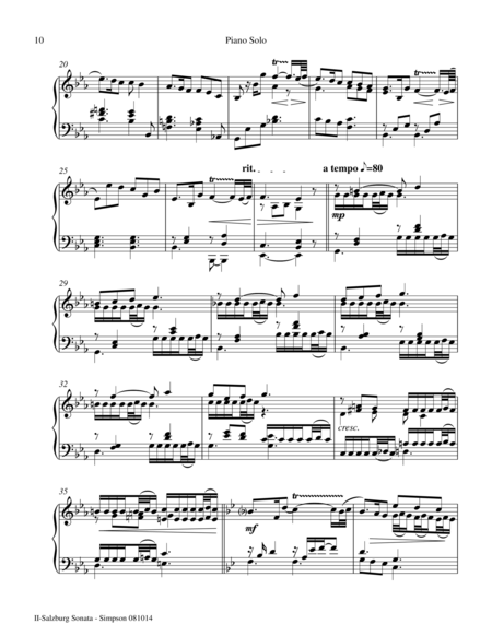 Salzburg Sonata For Piano 2nd Mvt Molto Cantabile Ed Espressivo Page 2