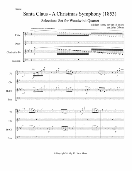 Santa Claus A Christmas Symphony For Woodwind Quartet Page 2