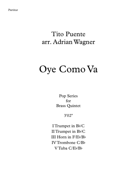 Santana Oye Como Va Brass Quintet Arr Adrian Wagner Page 2