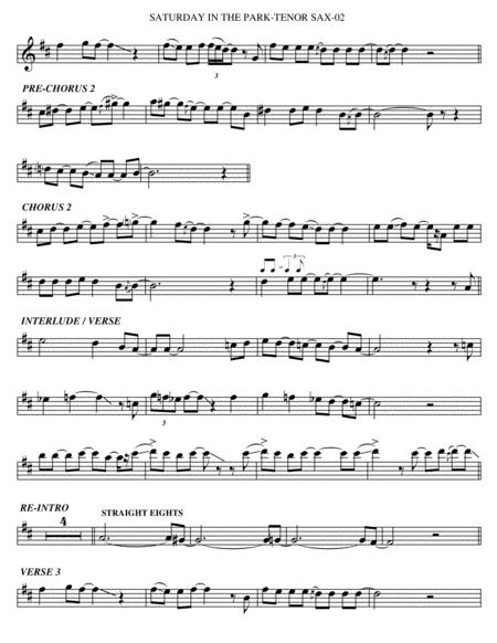 Saturday In The Park Tenor Sax Page 2