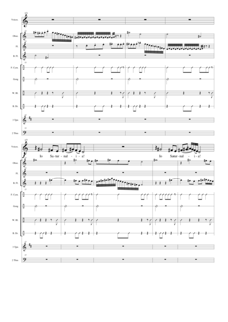 Saturnalia Song For Voices Wind Brass And Percussion Page 2