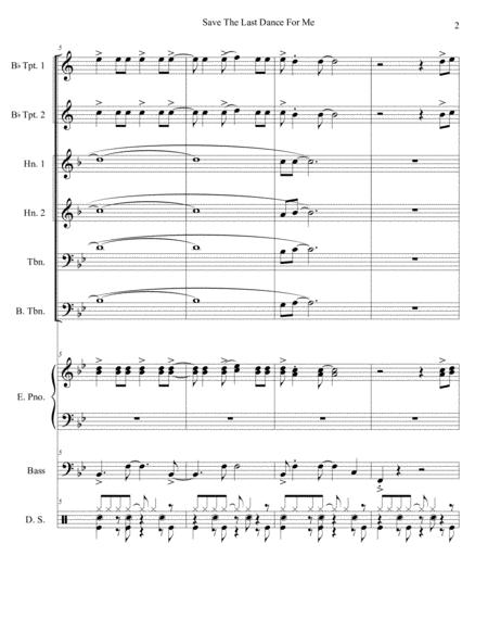 Save The Last Dance For Me Brass Sextet Page 2