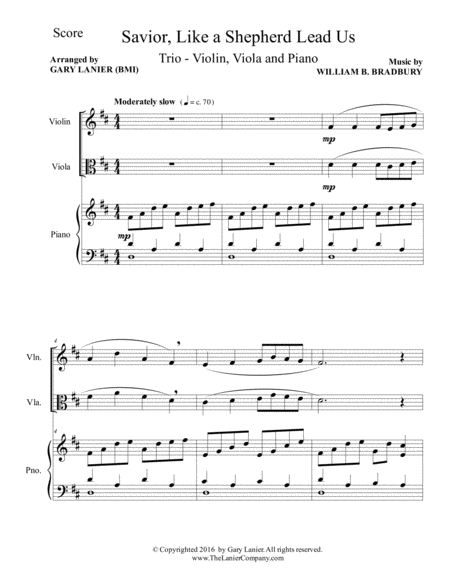 Savior Like A Shepherd Lead Us Trio Violin Viola Piano With Parts Page 2