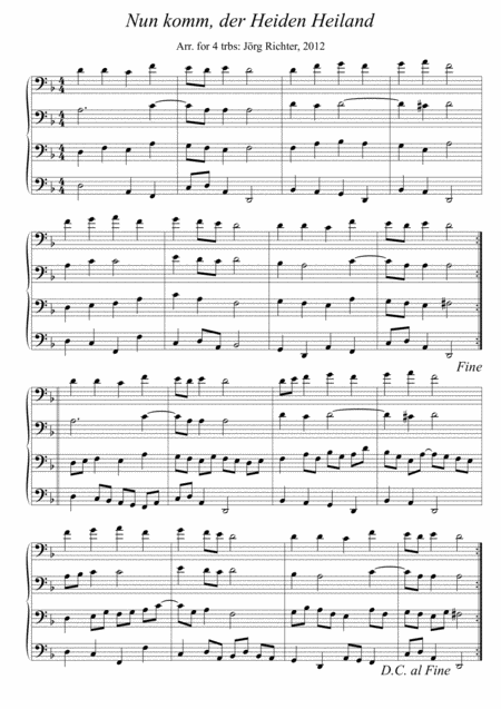 Savior Of The Nations Come For Trombone Quartet Page 2