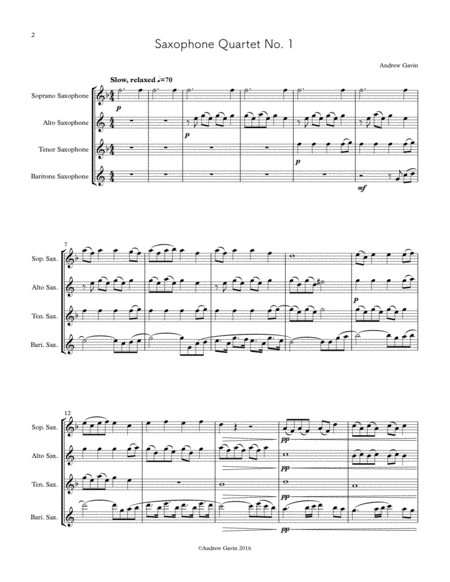 Saxophone Quartet No 1 Page 2