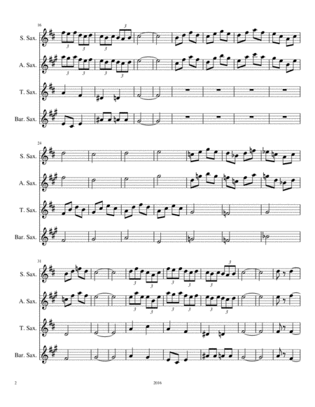 Saxophone Quartet No 7 Page 2