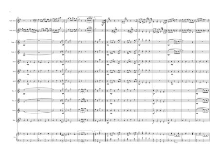 Saxophun Two Alto Saxoph And Sax Orchestra Score Page 2