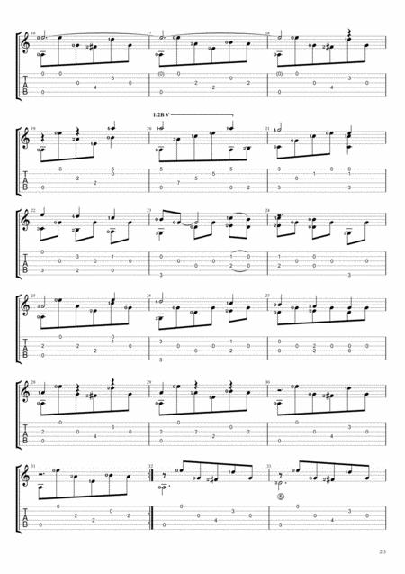 Scarborough Fair Canticle Solo Guitar Tablature Page 2