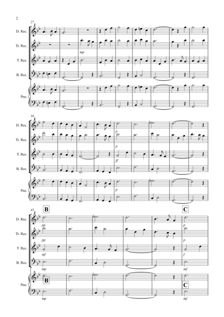 Scarborough Fair For Recorder Quartet Page 2