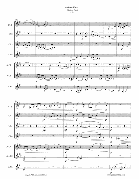 Scarlatti Andante Mosso For Clarinet Choir Page 2