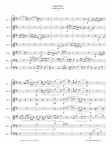 Scarlatti Andante Mosso For Double Reed Choir Page 2