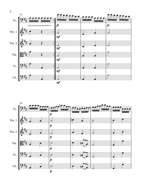 Scherzo For Cello And String Orchestra In D Major Score And Parts Page 2